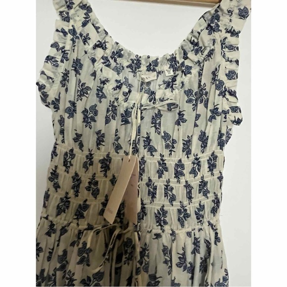 NWT Doen Emmaretta Cotton Voile Midi Dress in Cream Pomegranate Size XS - Picture 7 of 7